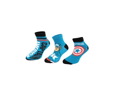 Produktbild von 3 Paar Trainer Socken Marvel Avengers - blau - Größe 23/26