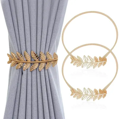 Gardinenhalter magnetisch, 2 Stück, Gold, für Vorhänge