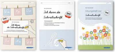 Produktbild von Ich kann die Schreibschrift SAS + Übungsheft 1 und 2 - Schulausgangsschrift - 3 Hefte