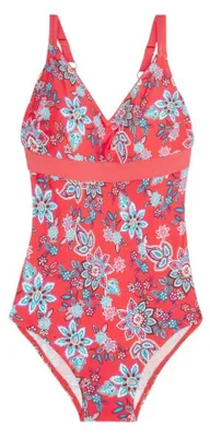 Produktbild von Bestform Damen Piana Badeanzug, Korallenrot, 34C