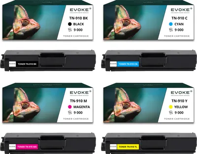 Image de 4x toner pour Brother TN910BK-910B TN910BK CMYK = noir + bleu + rouge + jaune | Remplacement pour HL-L9310CDW MFC-L9570CDW MFC-L9570CDW