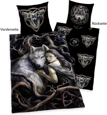 Produktbild von Anne Stokes - Obojstranná posteľná bielizeň (Renforcé) - 80 x 80 + 135 x 200 cm