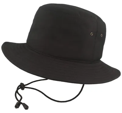 Flapper mit Kinnband und UV-Schutz 40+ von Hut-Breiter in schwarz