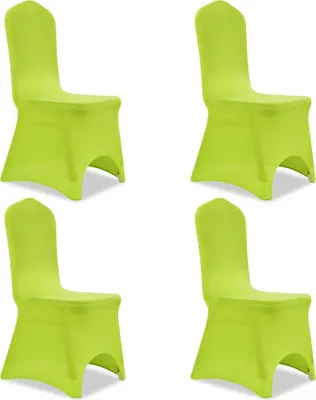Image de Vidaxl Stuhlabdeckung Stretch 4 Stück grün