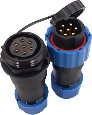 Productafbeelding van Aansluitstekker - Luchtvaartstekker Ronde Connector - Industriële Installaties - Waterdichte Schokverbinder - 7-polig - null