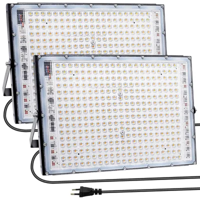 LED-Außenstrahler 300 W, 30.000 lm, warmweiß, IP65, 2 Stück