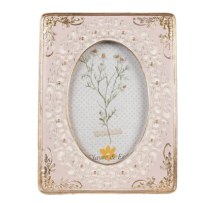 Immagine prodotto di Cornice per foto Clayre & Eef 10x15 cm in poliresina rosa
