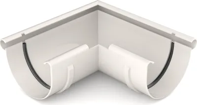 Immagine prodotto di BRYZA Grondaia angolare esterna in plastica Ø 150 mm, bianco RAL 9010