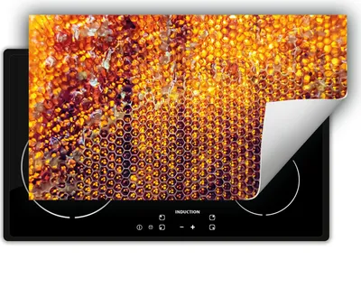 Produktbild von DarHaus Herdabdeckplatte 90x52 cm Anti Rutsch Matte Aufrollbar, Honig