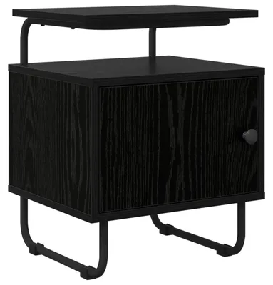 Image de vidaXL Table de chevet Chêne noir Bois composite
