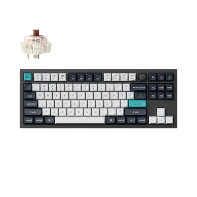 Zdjęcie produktu dla Keychron Q3 Max, Przewodowy i Bezprzewodowy, USB + RF Wireless + Bluetooth, Mechaniczna, QWERTY, RGB LED, Czarny, Biały