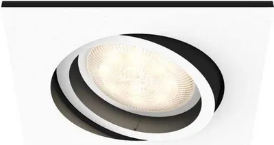 Produktbild von Philips Hue White ambience Milliskin eckiger Einbauspot weiß Erweiterung, Intelligenter Einbaustrahler, Bluetooth/Zigbee, Weiß, LED, Synthetik, GU10