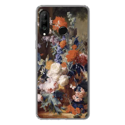 Produktbild von MuchoWow® Handyhülle Schutzhülle Hülle für Huawei P30 Lite Stilleben mit Blumen - Malerei - Alte Meister Silikon Softcase Handy Hülle - Handyhülle