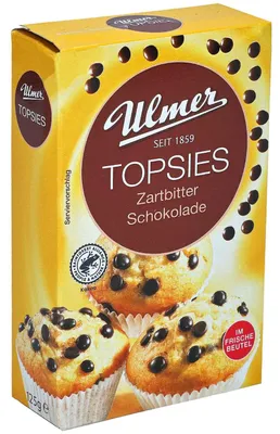 Produktbild von Ulmer Topsies Zartbitter 125g