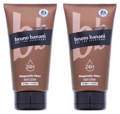Produktbild von 2 x bruno banani Magnetic Man Body Lotion je 150 ml 24h Feuchtigkeit