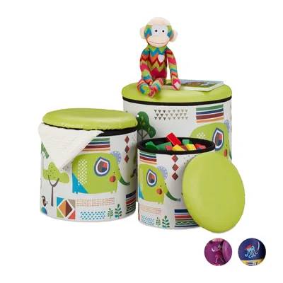 Produktbild von relaxdays Sitzhocker Kinder 3er Set