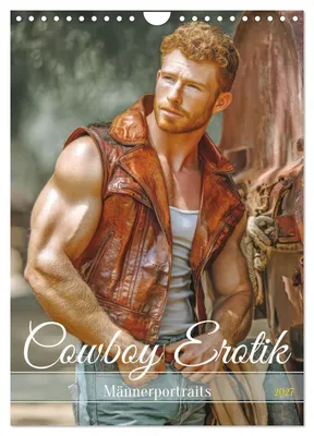 Produktbild von Cowboy Erotik - Männerportraits (Wandkalender 2027 DIN A4 hoch), CALVENDO Monatskalender