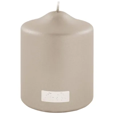 Produktbild von Fink CANDLE, metallic Stumpenkerze, Paraffin, stein, L. 8 cm, B. 8 cm, H. 10 cm, D. 8 cm 123810