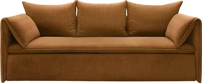 Produktbild von Sofa 3-Sitzer - Mit Schlaffunktion - Feincord - Terracotta - TEODORA
