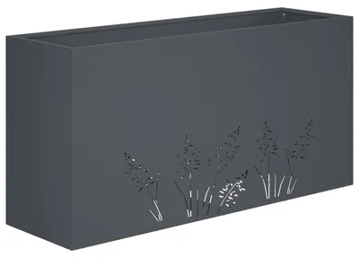 Image de vidaXL Pot de jardin anthracite, 100 x 20 x 49 cm