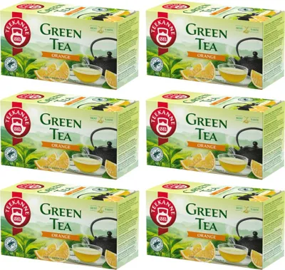 Produktbild von Teekanne Grüner Tee Orange 6x 20 Teebeutel - Grüntee im Beutel aromatisiert