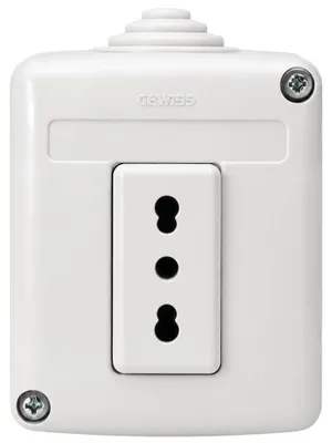 Immagine prodotto di Presa Bipasso 2P+T 10/16A 250V con Contenitore da Parete IP40