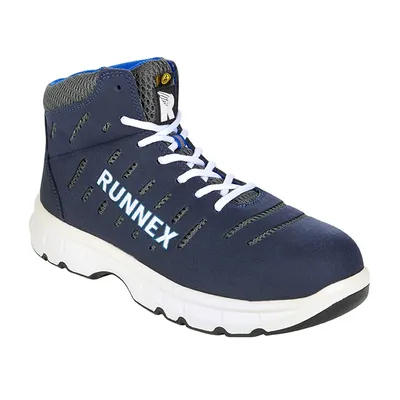 Produktbild von RUNNEX® S1P-ESD-Sicherheitsschnürstiefel FlexStar, Blau/Weiß/Grau