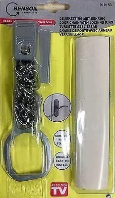 Imagen del producto de Cadena de seguridad, plateada, robusta, para puertas de entrada