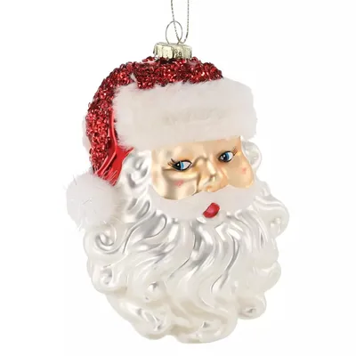 Produktbild von MIKONI Weihnachtskugel | Weihnachtsmann (9,5 x 6,7 x 12cm) | aus GLAS, Christbaumkugel, Mundgeblasen, Handbemalt, Christbaumschmuck, Figuren, Zapfen