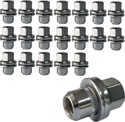 Produktbild von 20x Radmutter M14x1,5 Flachbund chrom 34 mm | Schlüsselweite 22 mm kompatibel mit Land Rover Defender 110 4WD L663 Defender 110 Station Wagon 4WD L663 Defender 110 Van 4WD L663 Defender 130 Station Wagon 4WD L663 Defender 90 4WD L663 Defender 90 Station Wagon 4WD L663 Defender 90 Van 4WD L663 Discovery III 4WD L319 Discovery IV 4WD L31