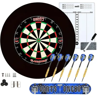 Image de Cible de fléchettes avec fléchettes, cible de fléchettes sur pied en sisal avec Dartboard+PU-Set Noir