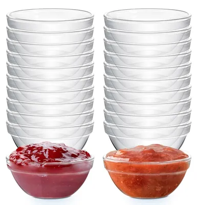 20 Mini-Glasschalen Ø 7,5 cm, Dipschalen, spülmaschinenfest