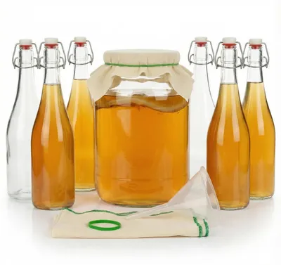 Fermentationsset 4 L Glas + 6x 750 ml Flaschen luftdicht
