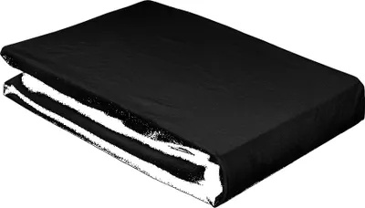 Produktbild von elegante Mako-Jersey Spannlaken für Spilttopper Splitttopper Farbe Schwarz Größe 180/200x200