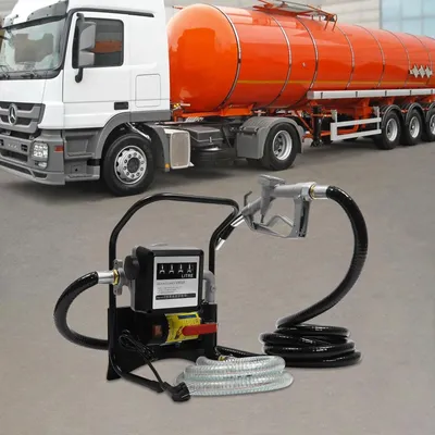 Obrázok produktu pre Elektrické dieselové čerpadlo – čerpadlo na prečerpávanie paliva s digitálnym prietokomerom – 200 W, 220 V – vysoký výkon 45 l/min – zástrčka EU – čierne
