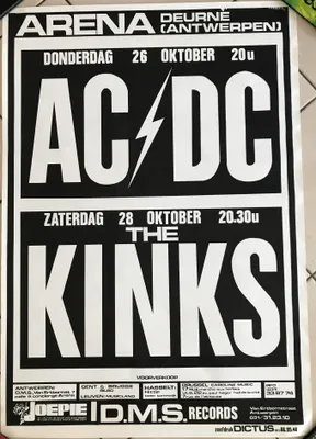 Zdjęcie produktu dla AC/DC - THE KINKS - TURNÉE 1978 - Plakat - 70x100 cm