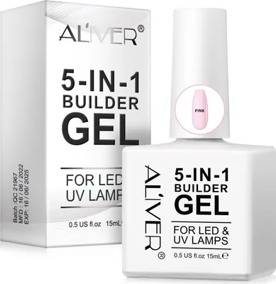 Produktbild von 5-IN-1 Builder GEL Nail UV LED Aufbaugel Nagelaufbau in Pink, 15ml