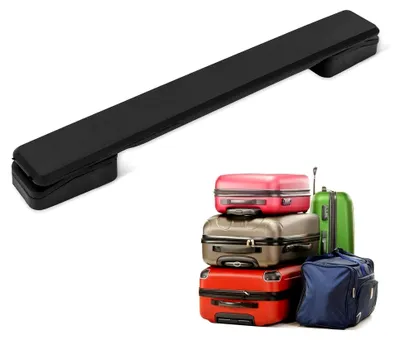 Produktbild von Gepäck Koffer Griff, 20cm/7,9 Zoll Langlebige Ersatz Kunststoff Zuggriffe Reisekoffer Ergonomische Traktion Griffe für Koffer Box Gepäckkoffer Werkzeugkoffer, Schwarz Ersatzgriff für Gepäck (1Pc)