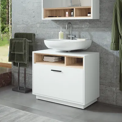 Obrázek produktu pro Marná jednotka Vicco Beatrice Bílá/Sonoma 80 x 64 cm se zásuvkou, Model 54890