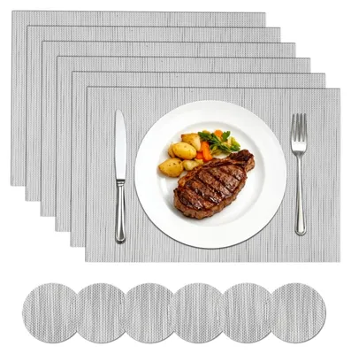Produktbild von Set von 6 Hitzebeständigen Tischsets - Waschbare Rutschfeste Platzsets