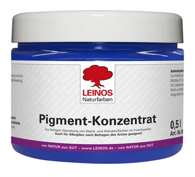 Produktbild von LEINOS Pigment Spinell-Blau 0,5 l für Naturfarben innen, auf Wasserbasis