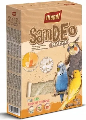 Imagen del producto de Vitapol Arena para pájaros, sabor naranja [ZVP-2091], 1,5 kg