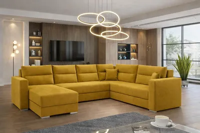 Produktbild von Couchgarnitur Ecksofa Sofa Sofagarnitur Captain U mit Schlaffunktion Wohnlandschaft