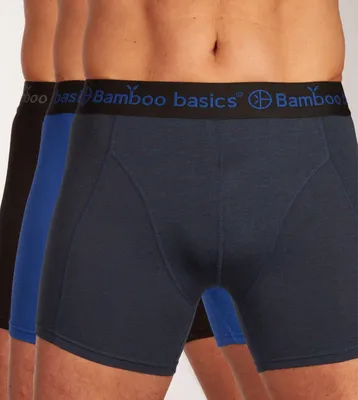 Image de Bamboo Basics boxer lot de 3 knitted boxershorts black / navy / blue hommes