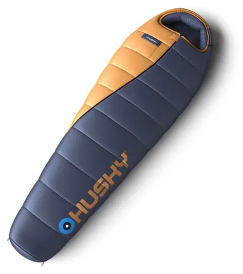 Productafbeelding van Husky mummyslaapzak Enjoy 2024 -25°C - 220 cm - Blauw met Oranje