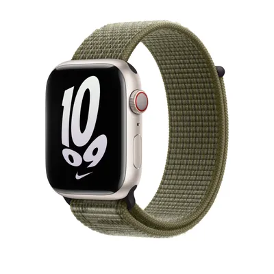 Produktbild von Apple Nike Sport Loop Apple Watch 42mm / 44mm / 45mm / 49mm Sequoia / Pure Platinum