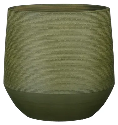 Produktbild von Mica Decorations Blumentopf - Keramik - dunkelgrun - gepragt -37x34cm