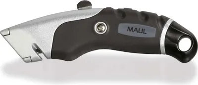 Produktbild von MAUL Sicherheitscutter MAULexpert 18 mm gummiert rutschfest Aluminium Metall Gummi Stahl 17 cm schwarz