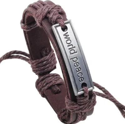Produktbild von Armband Weltfrieden - Braun für Herren KP34466
