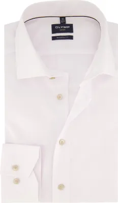 Produktbild von Olymp Businesshemd Luxor Modern Fit weiß einfarbig Baumwolle